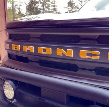 Premium Cast Vinyl Decal Letter Inlays for 2020-2026 Bronco/Bronco Sport Grille - Image 4