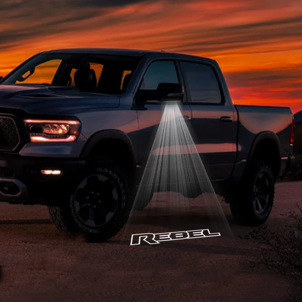RAM 1500 3rd/4th/5th Gen Premium Side Wing Mirror Puddle Lights Multiple Designs 2002-2026 - Image 2