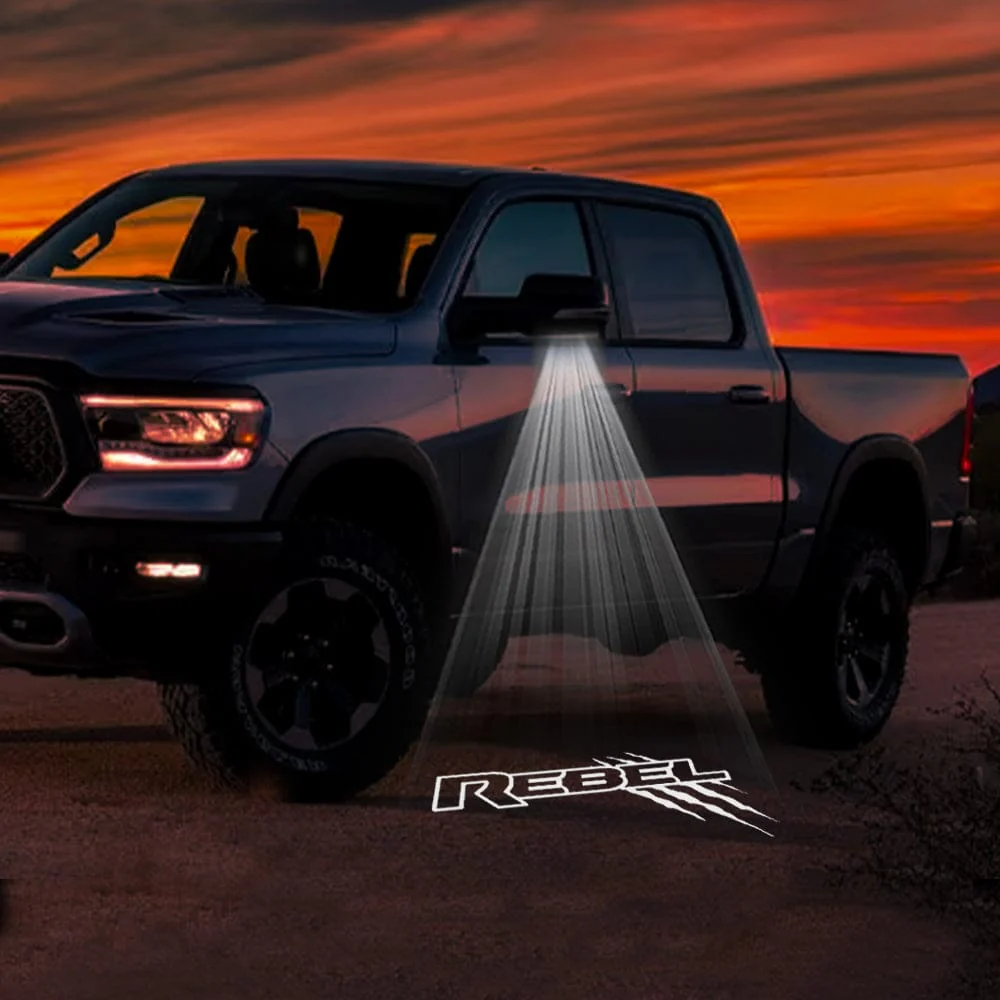 RAM 1500 3rd/4th/5th Gen Premium Side Wing Mirror Puddle Lights Multiple Designs 2002-2026 - Image 3