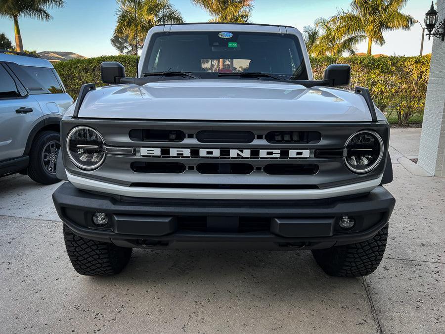 Smoked Signature Style Light Bar Overlays - 2021+ Bronco (Standard Headlights) - Image 3