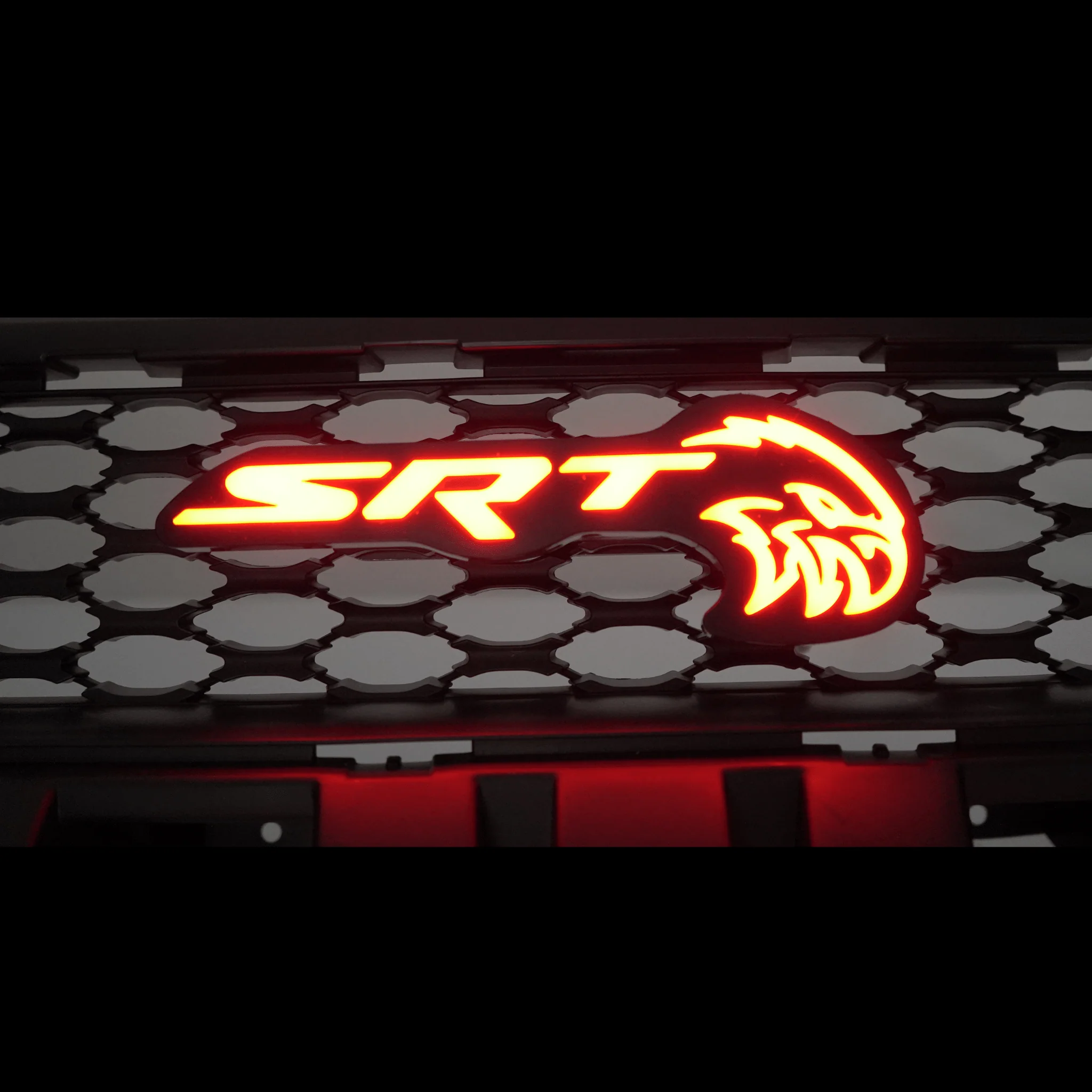 SRT Trackhawk Hellhawk LED Emblem: (Multicolor Flow) - Image 3