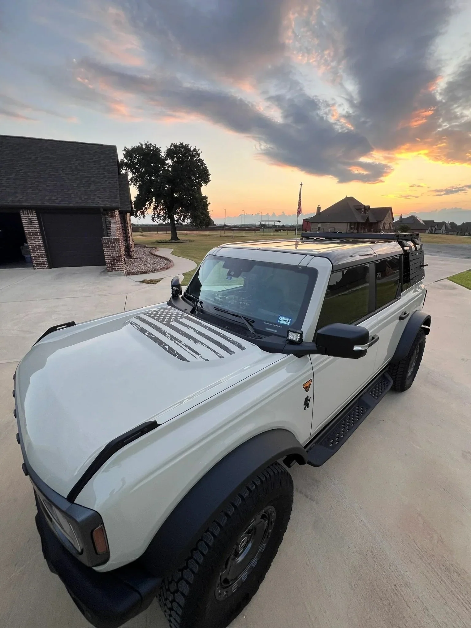 Stealth Clear American Flag Hood Overlay - 2021+ Bronco - Image 13