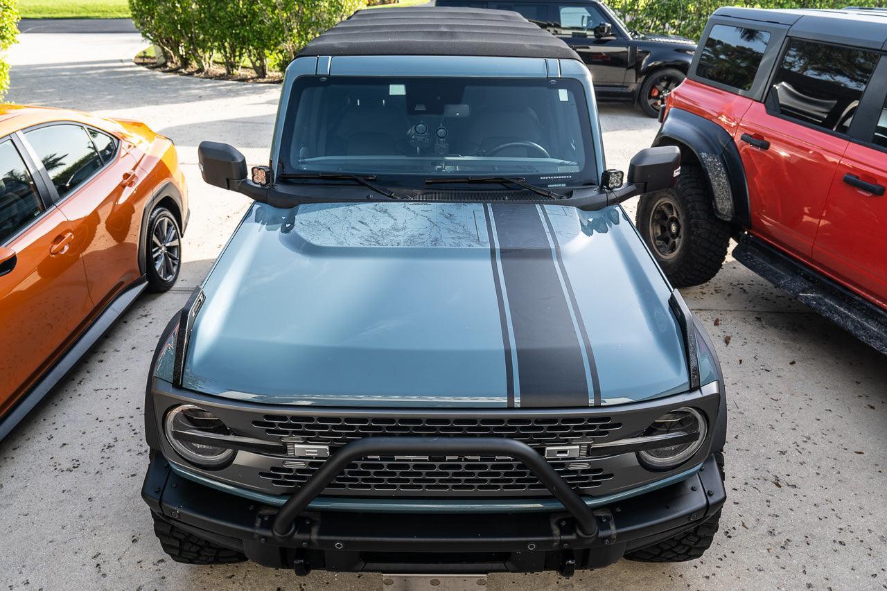 Stealth Clear Badlands Topographic Map Hood Overlay - 2021+ Bronco - Image 5