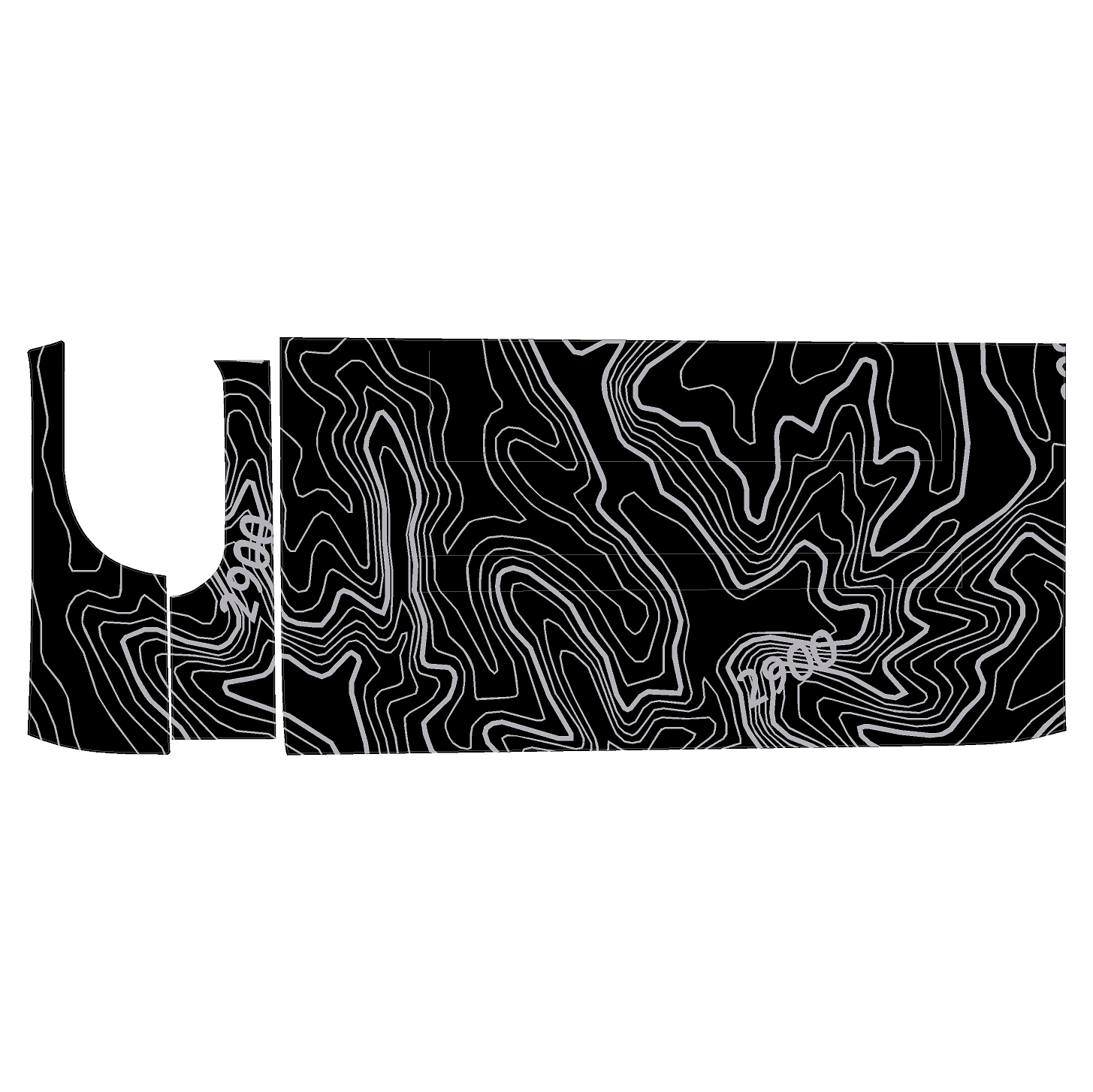 Topo 3 Piece Dash Kit (Printed Series) - 2021+ Bronco - Image 56