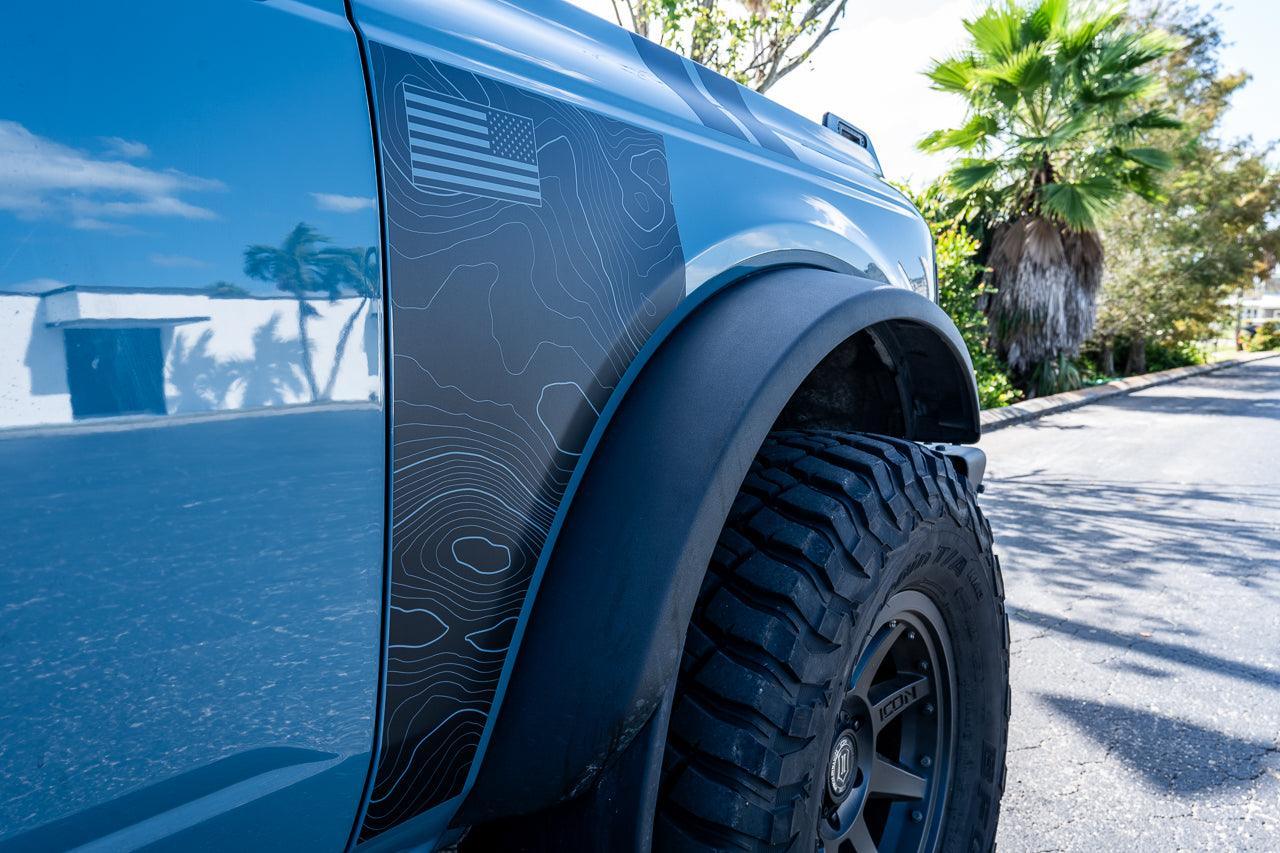 Topo American Flag Fender Overlays - 2021+ Bronco - Image 7