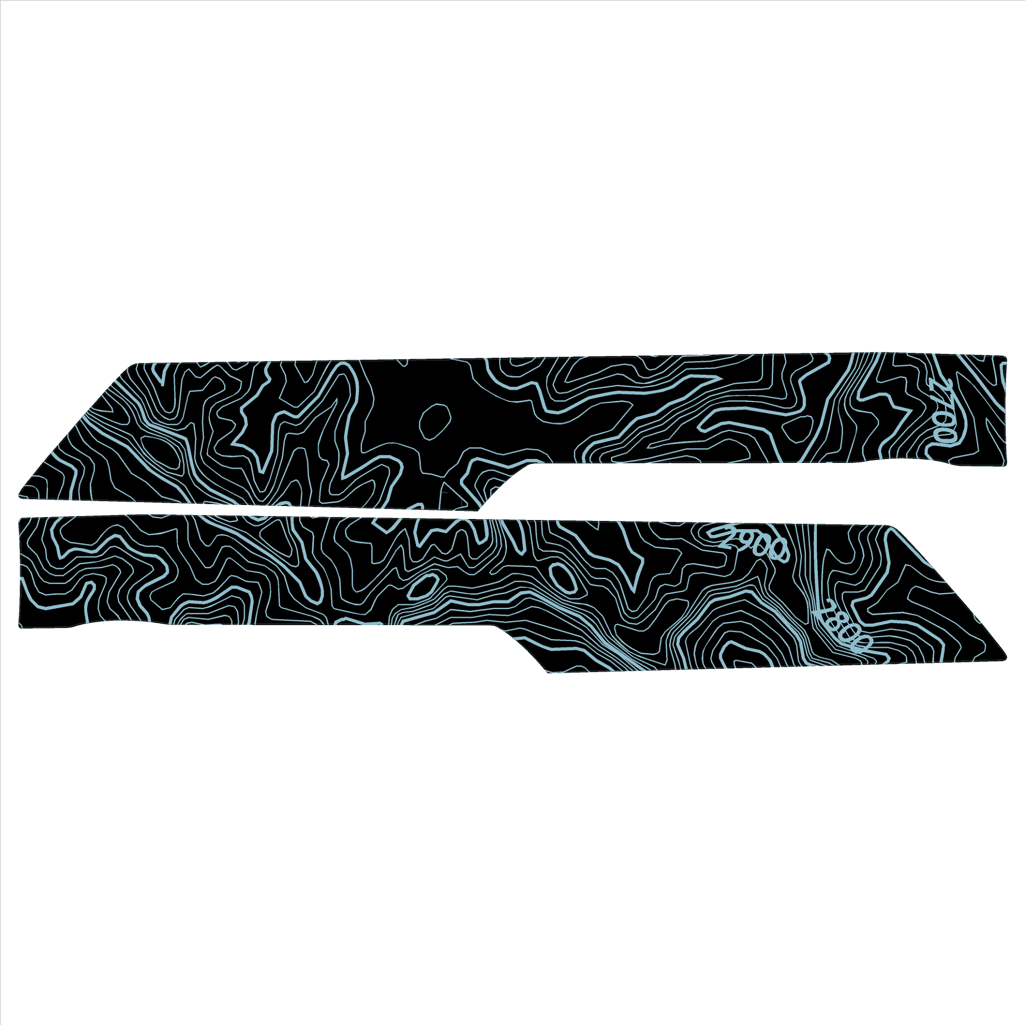 Topo Front Interior Upper Door Card Insert Overlays (Printed Series) - 2021+ Bronco 4 Door - Image 35