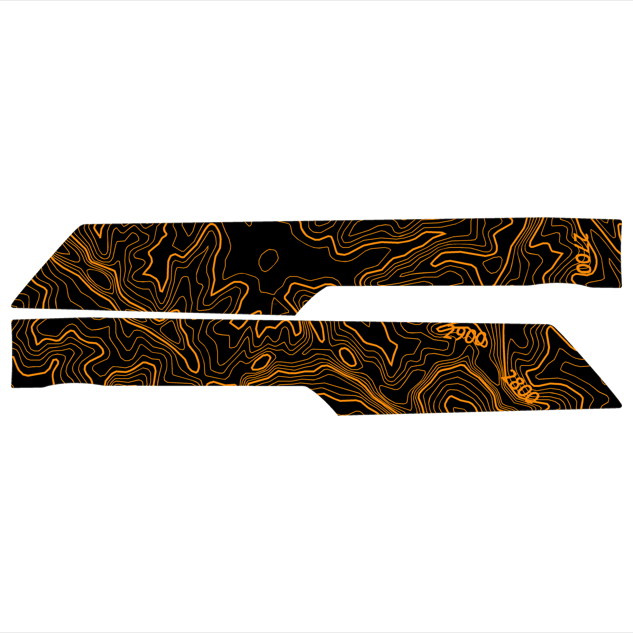 Topo Front Interior Upper Door Card Insert Overlays (Printed Series) - 2021+ Bronco 4 Door - Image 39