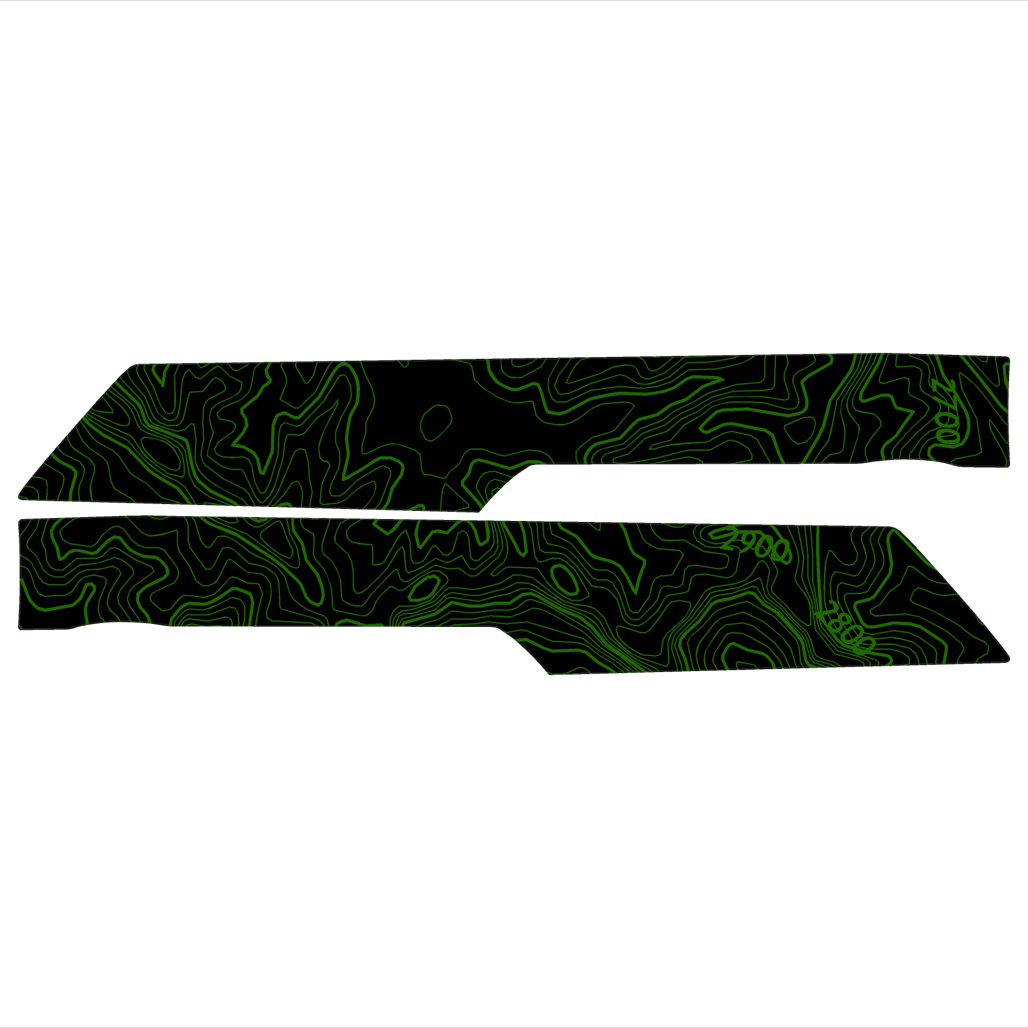 Topo Front Interior Upper Door Card Insert Overlays (Printed Series) - 2021+ Bronco 4 Door - Image 41