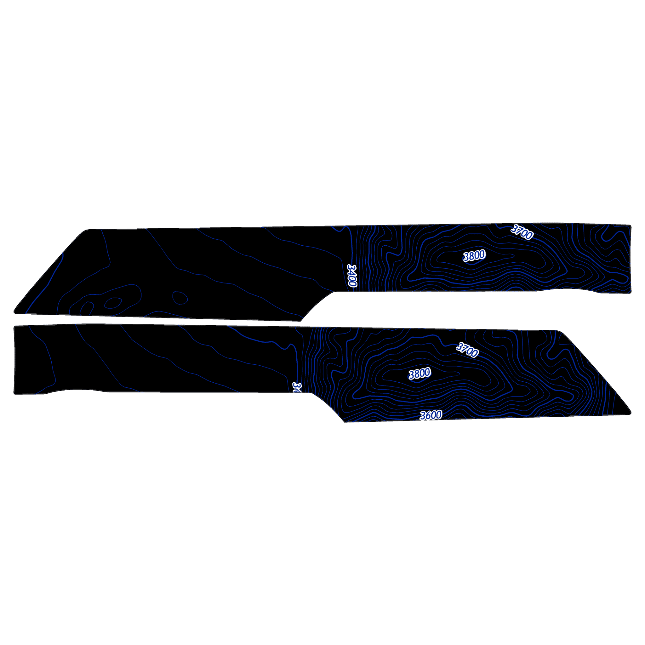 Topo Front Interior Upper Door Card Insert Overlays (Printed Series) - 2021+ Bronco 4 Door - Image 47