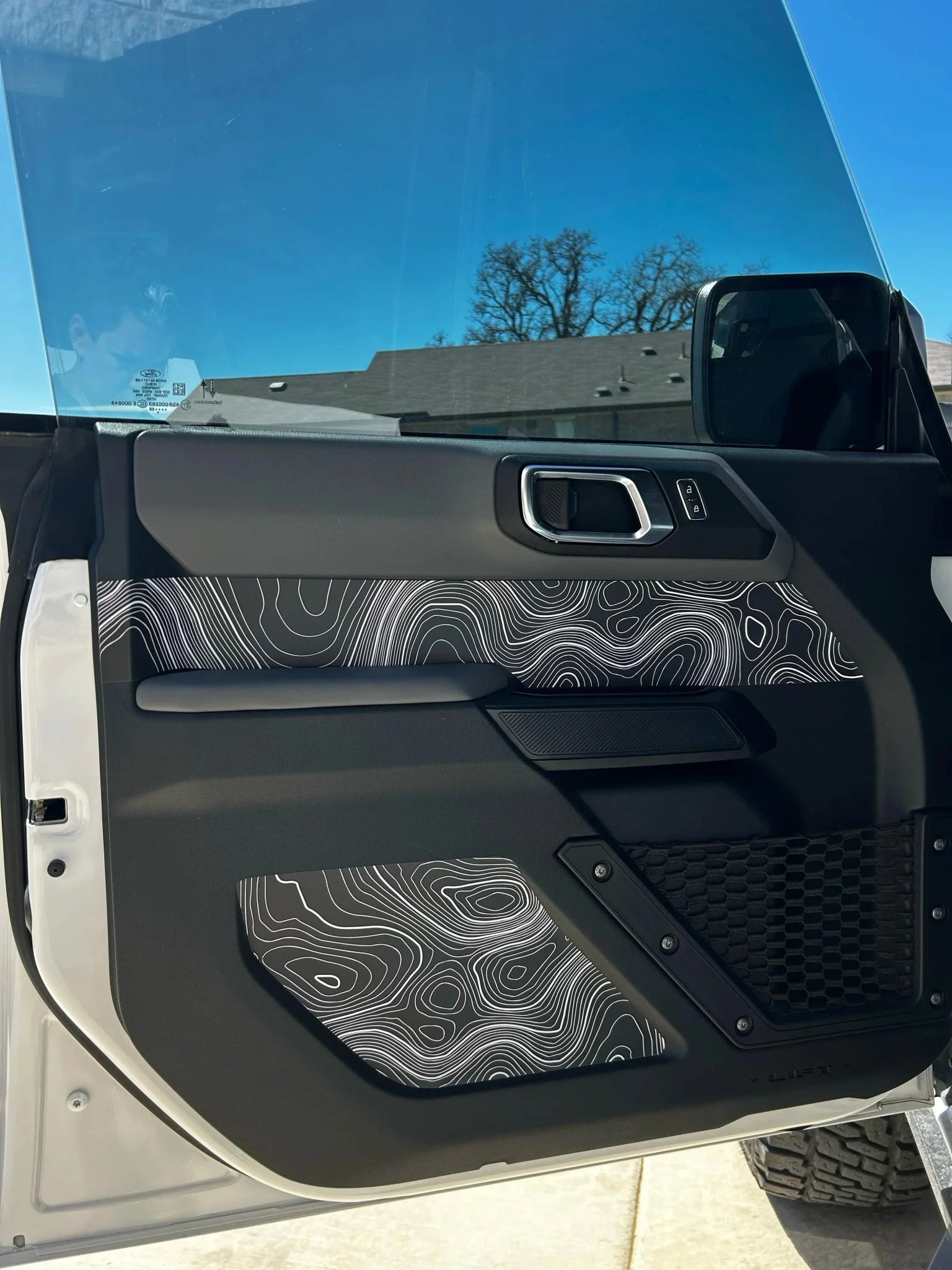 Topo Front Interior Upper Door Card Insert Overlays (Printed Series) - 2021+ Bronco 4 Door - Image 8