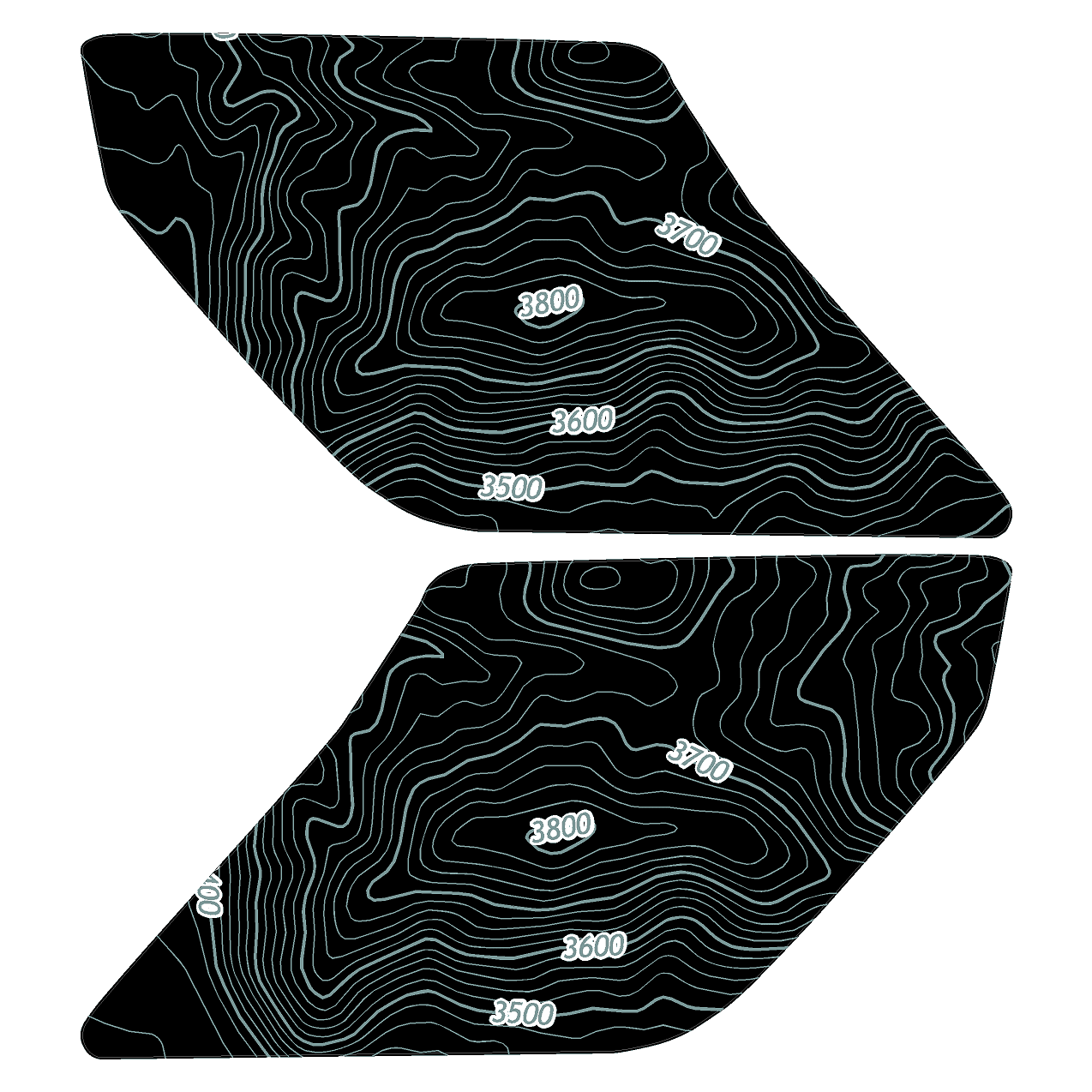 Topo Interior Door Handle Overlays - 2021+ Bronco - Image 48