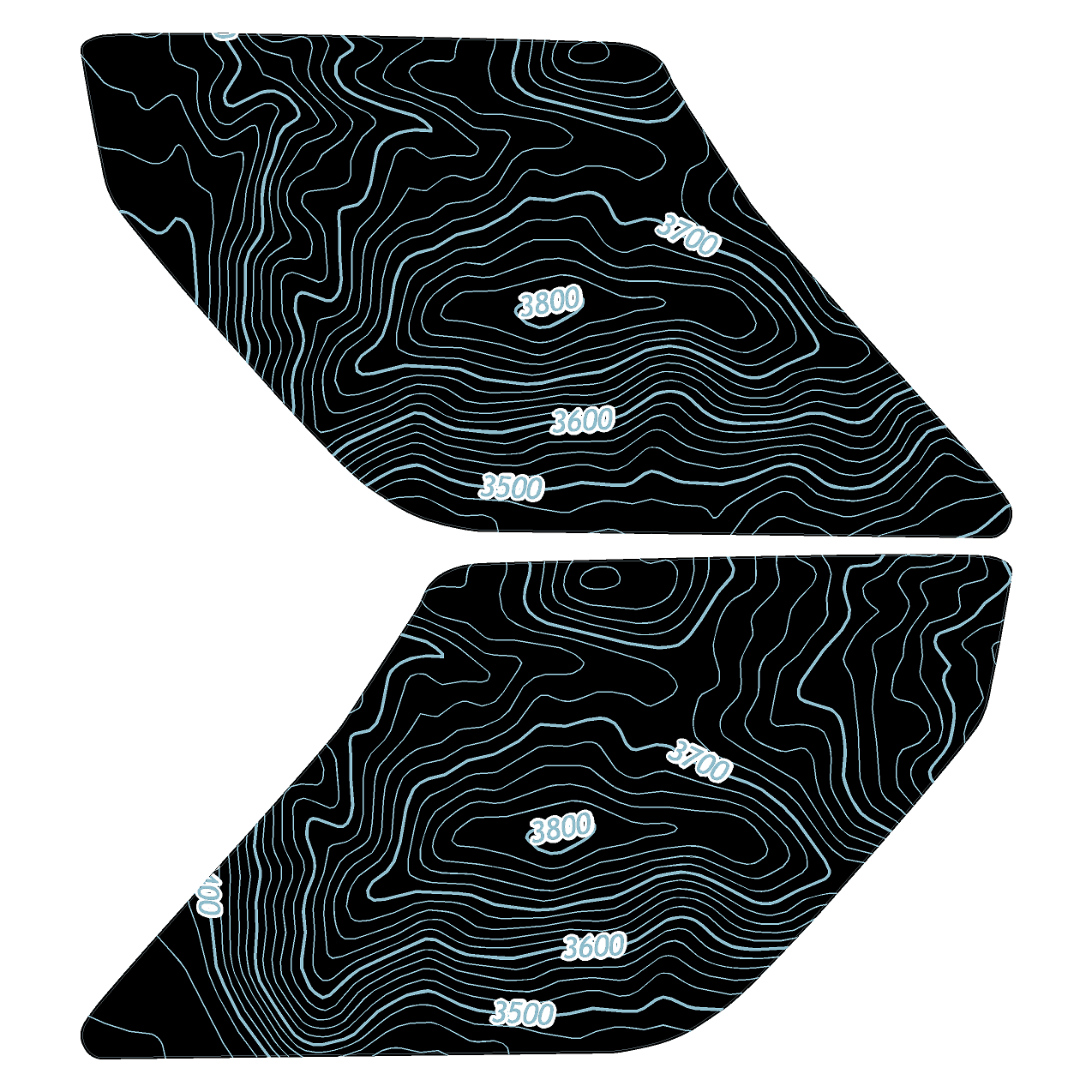 Topo Interior Door Handle Overlays - 2021+ Bronco - Image 49