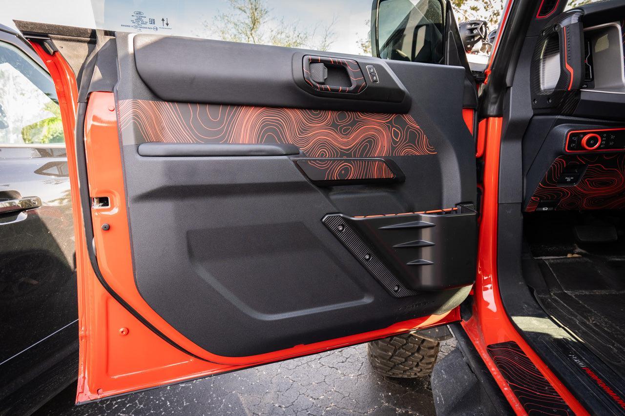 Topo Interior Front Door Grab Handle Overlay Kit (Printed + Laser Series) - 2021+ Bronco - Image 2