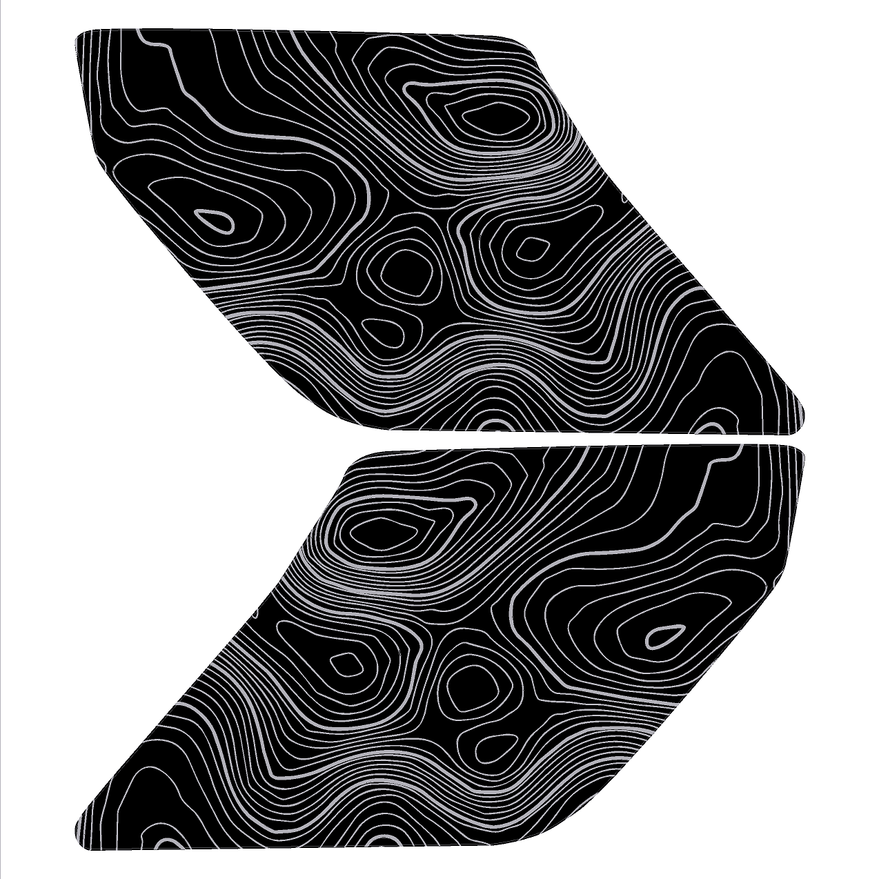 Topo Interior Lower Door Card Insert Overlays (Printed Series) - 2021+ Bronco 2 Door - Image 20
