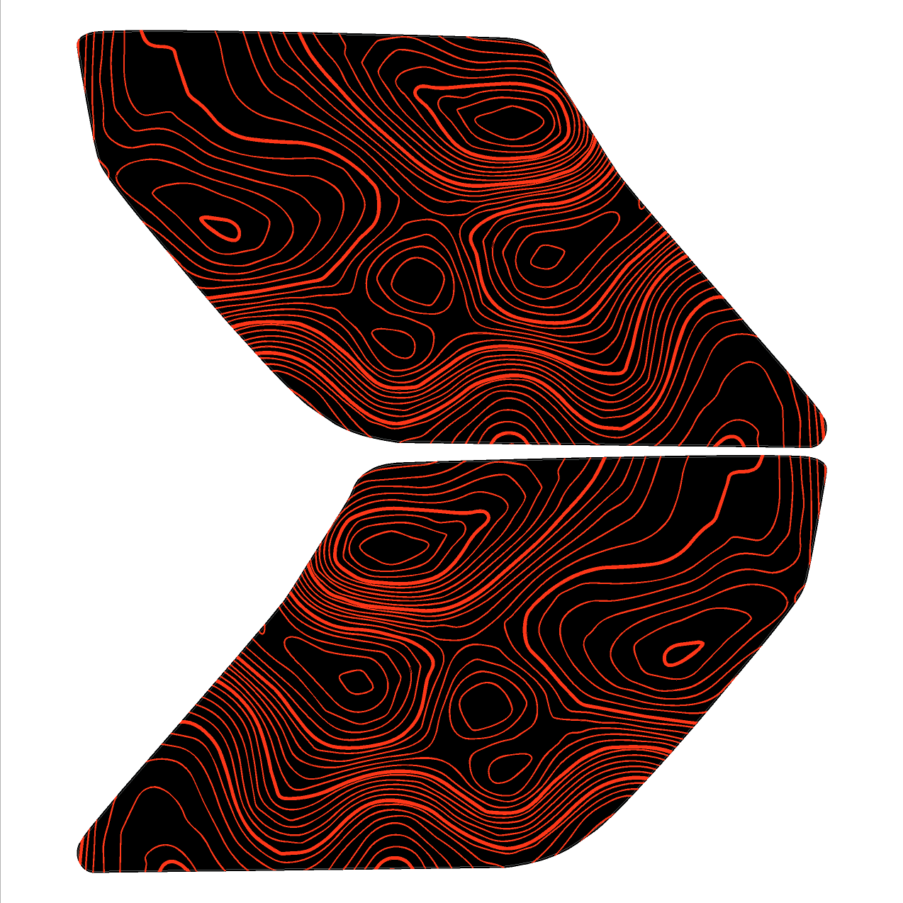 Topo Interior Lower Door Card Insert Overlays (Printed Series) - 2021+ Bronco 2 Door - Image 9