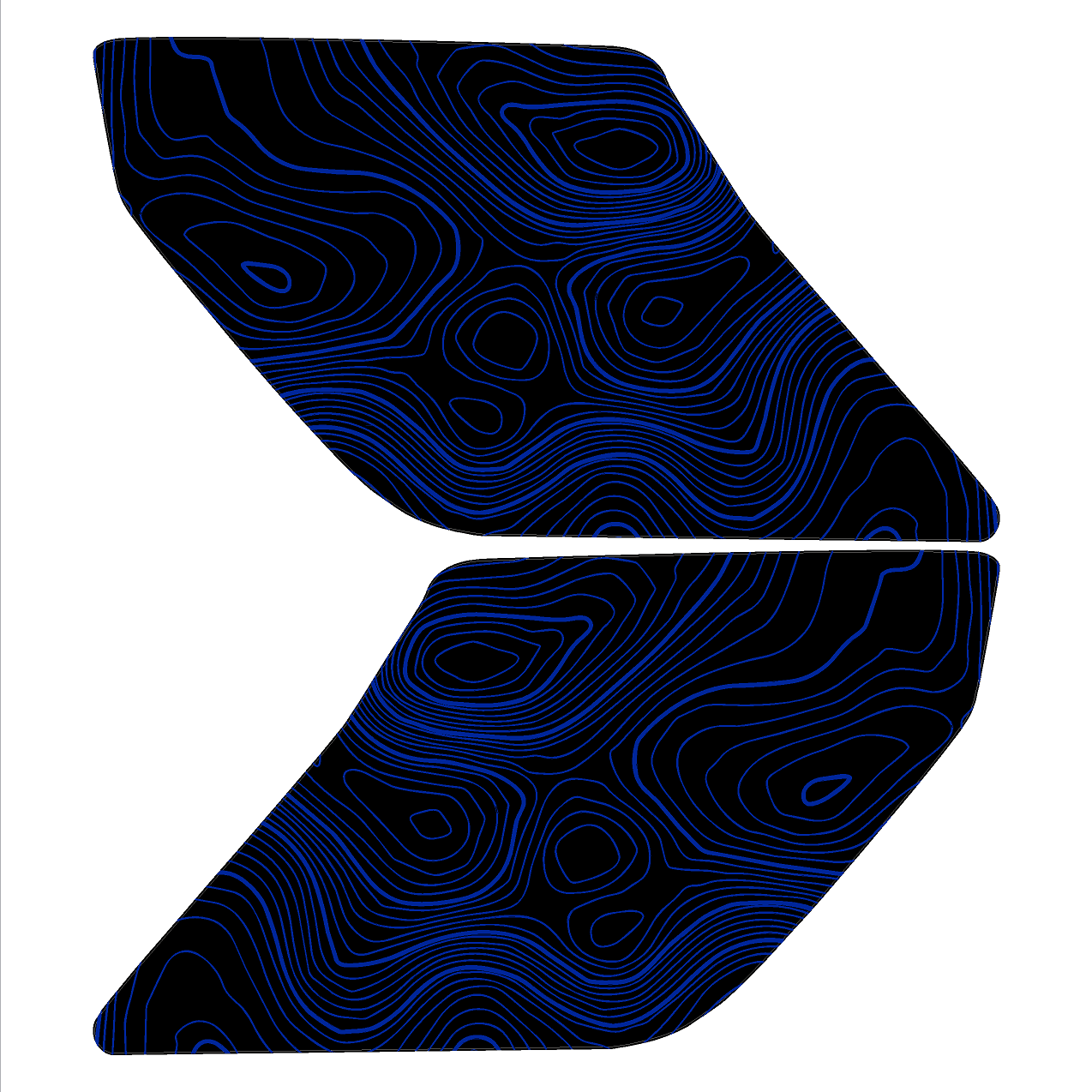 Topo Interior Sun Visor Overlays (Printed Series) - 2021+ Bronco (with Homelink) - Image 11