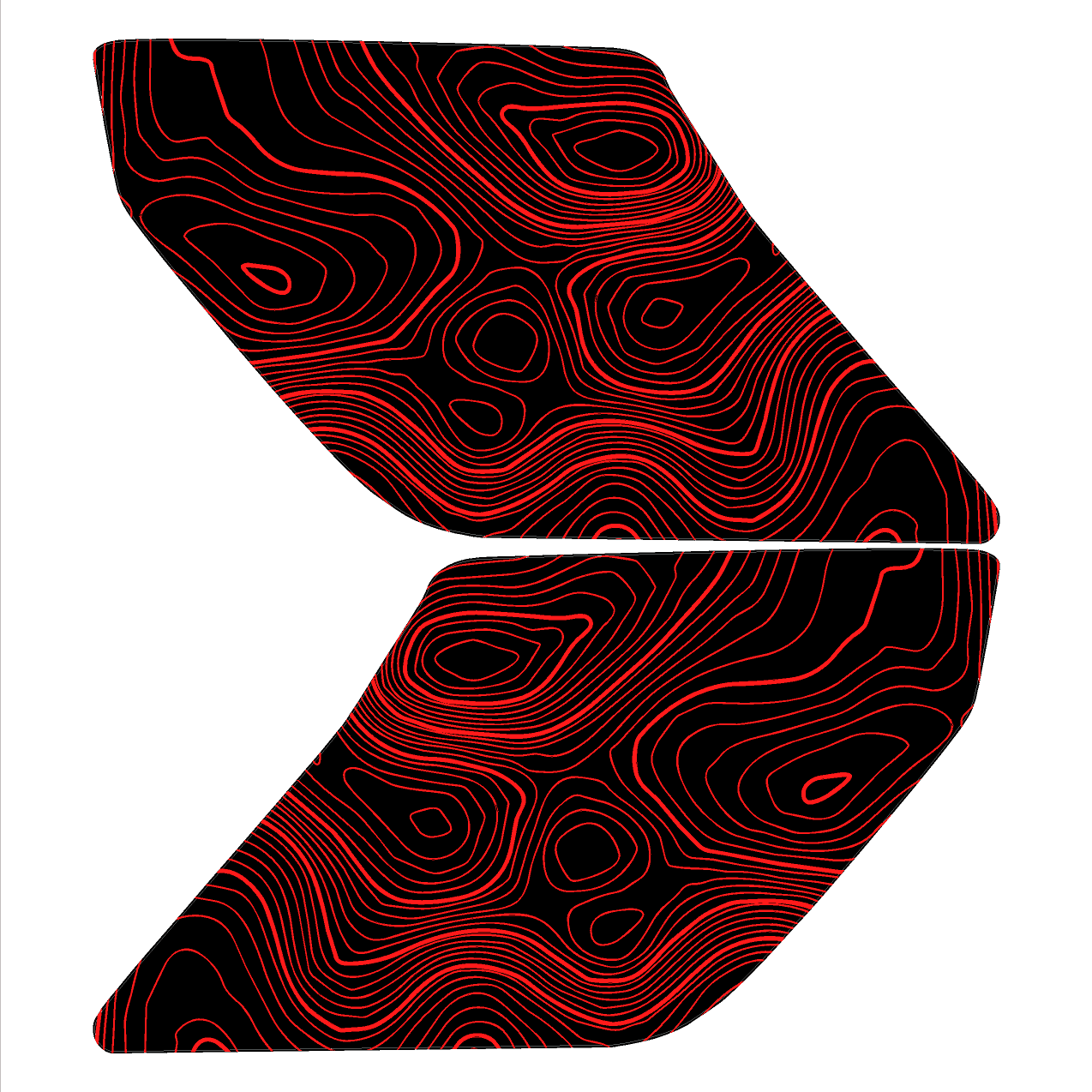 Topo Interior Sun Visor Overlays (Printed Series) - 2021+ Bronco (with Homelink) - Image 22