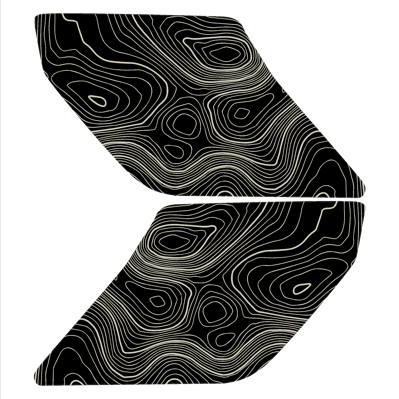 Topo Interior Sun Visor Overlays (Printed Series) - 2021+ Bronco (with Homelink) - Image 27