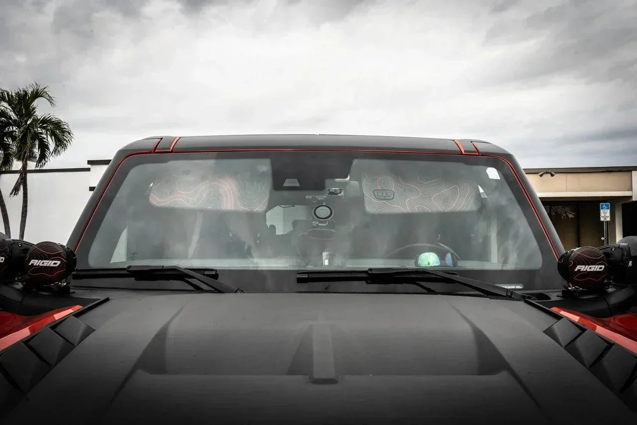 Topo Interior Sun Visor Overlays (Printed Series) - 2021+ Bronco (with Homelink) - Image 8