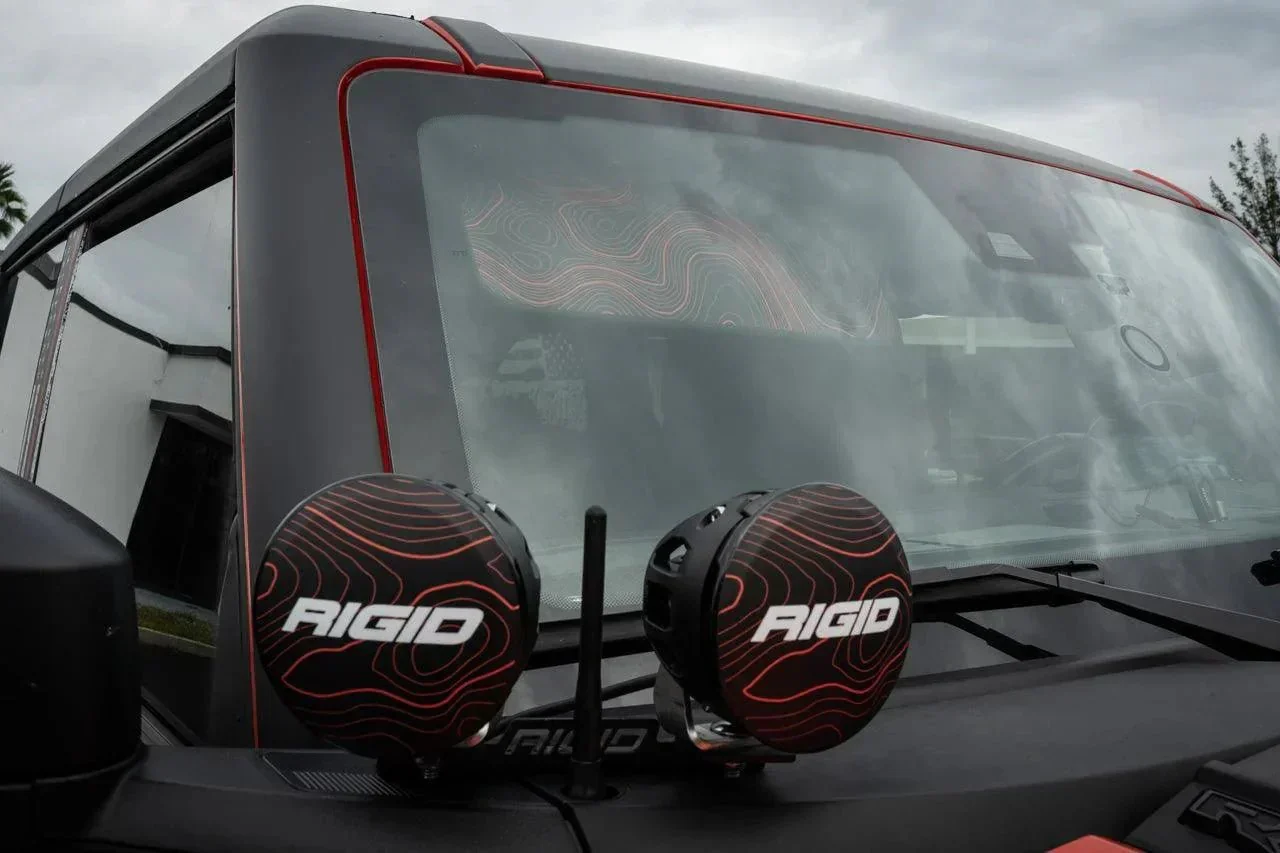 Topo Interior Sun Visor Overlays (Printed Series) - 2021+ Bronco (with Homelink) - Image 9