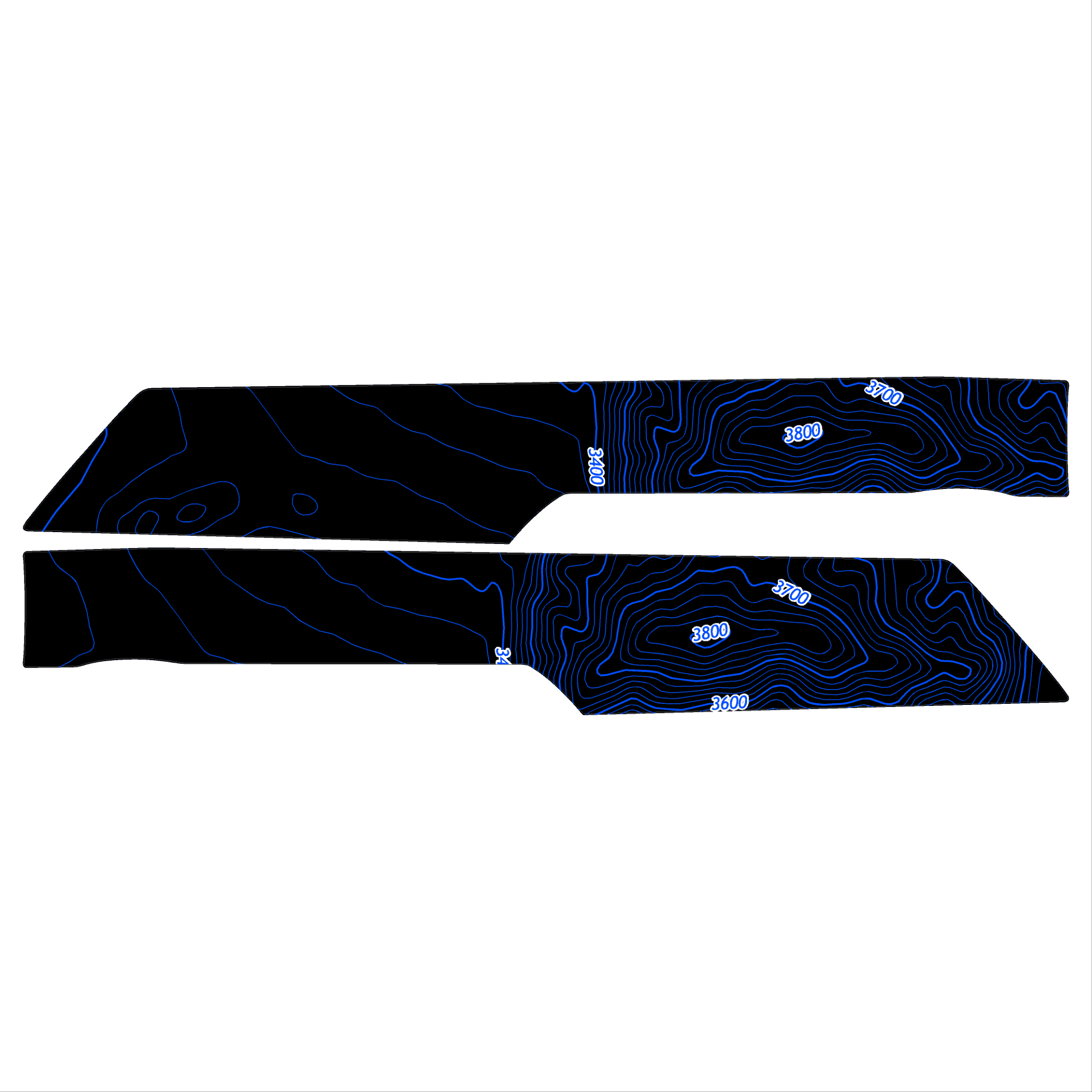 Topo Rear Interior Lower Door Card Insert Overlays (Printed Series) - 2021+ Bronco 4 Door - Image 56