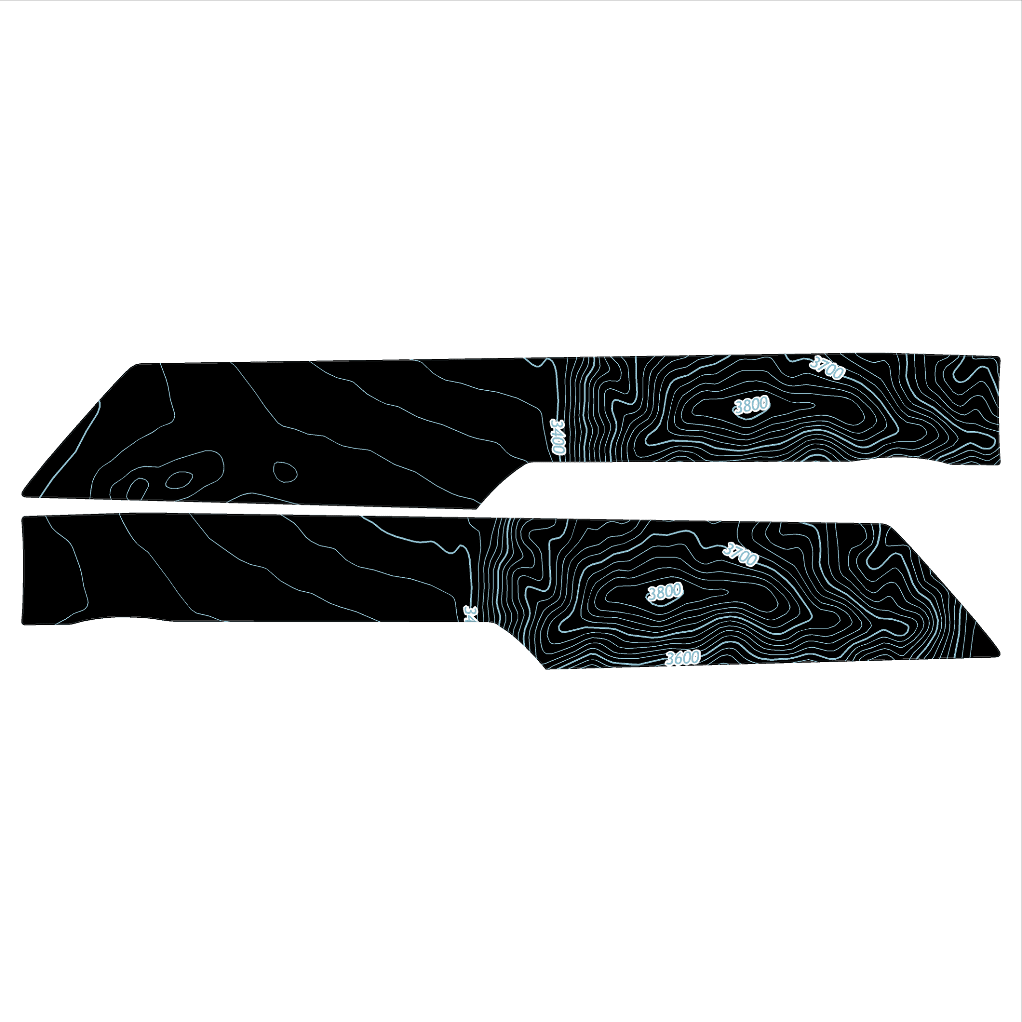 Topo Rear Interior Upper Door Card Insert Overlays (Printed Series) - 2021+ Bronco 4 Door - Image 46