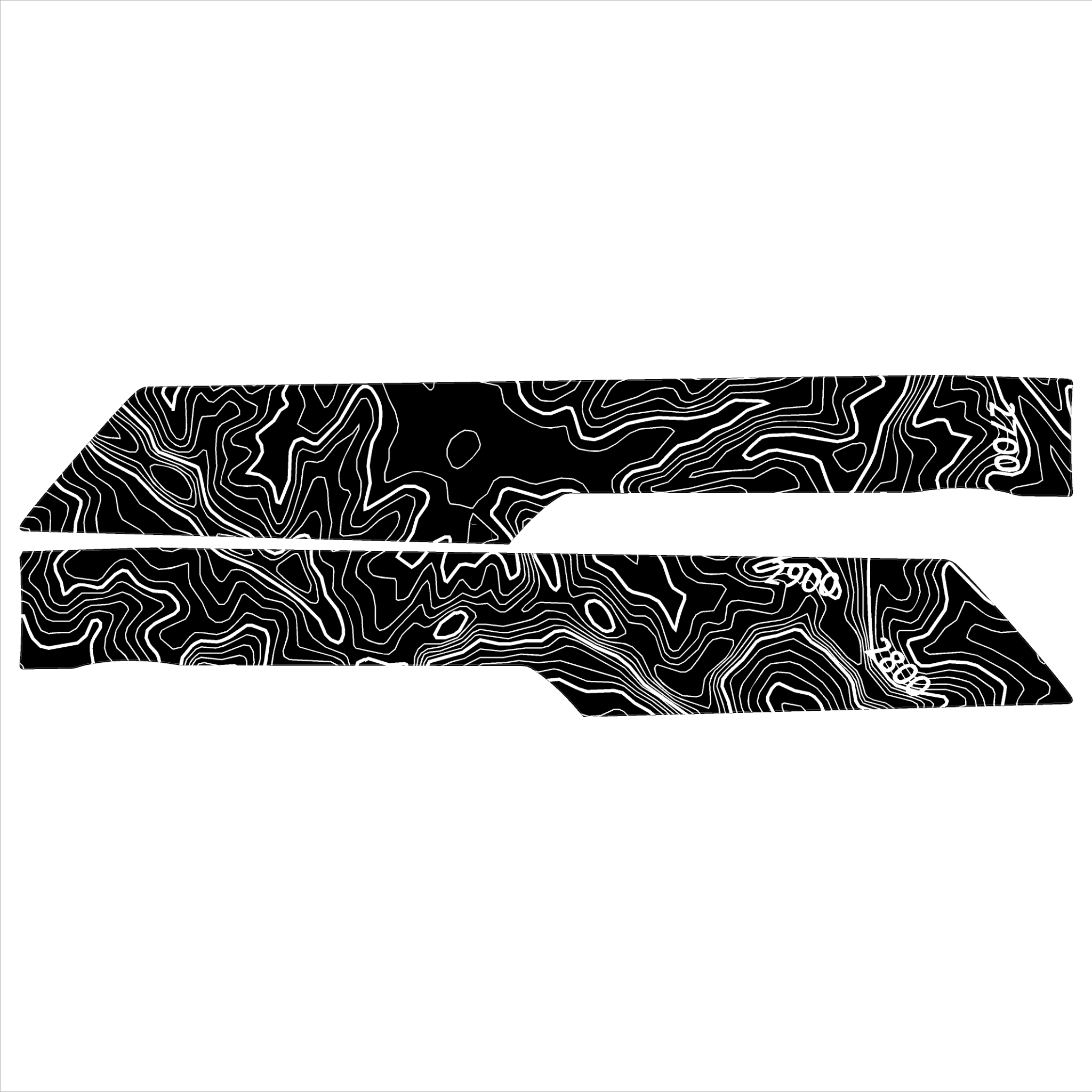 Topo Rear Interior Upper Door Card Insert Overlays (Printed Series) - 2021+ Bronco 4 Door - Image 51