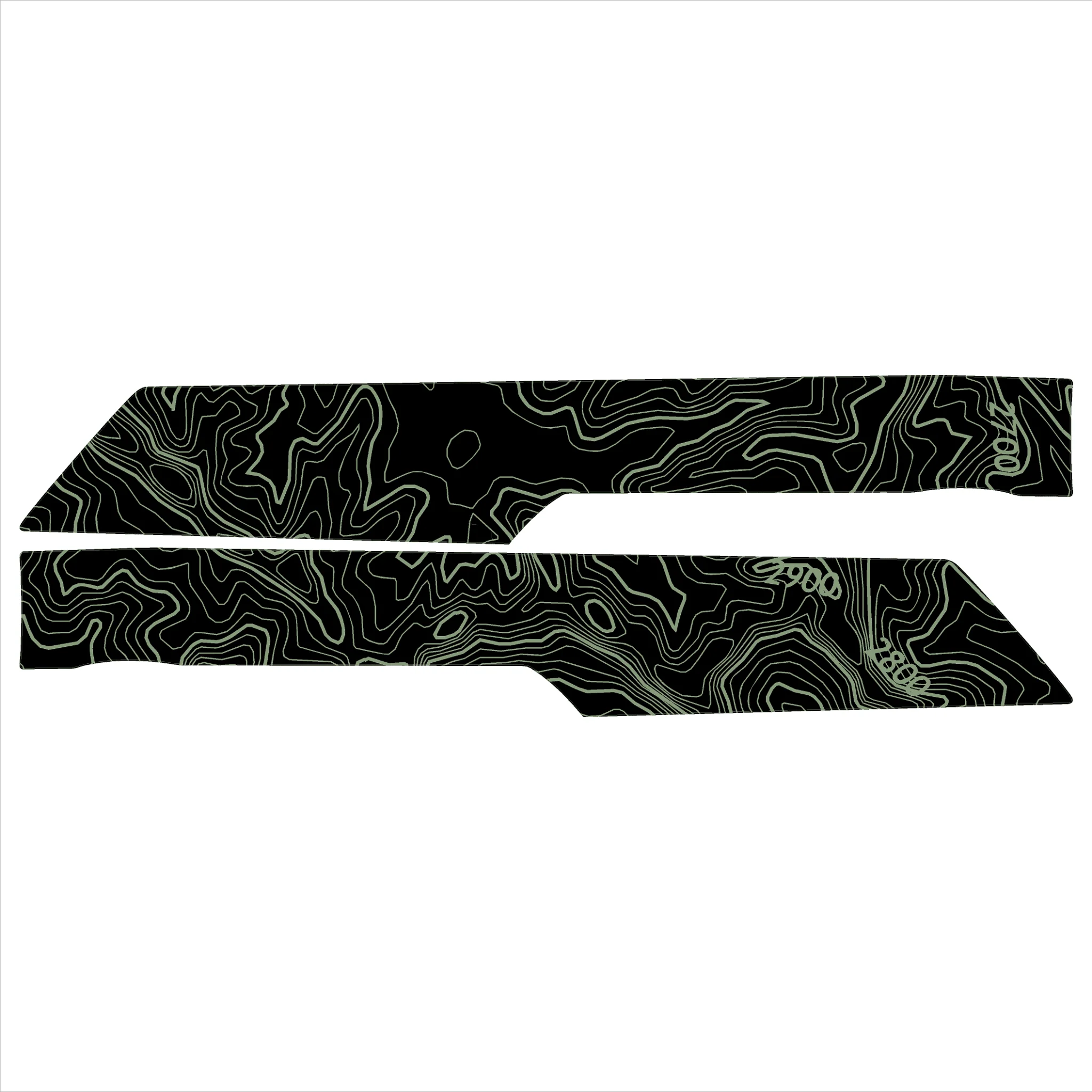 Topo Rear Interior Upper Door Card Insert Overlays (Printed Series) - 2021+ Bronco 4 Door - Image 54