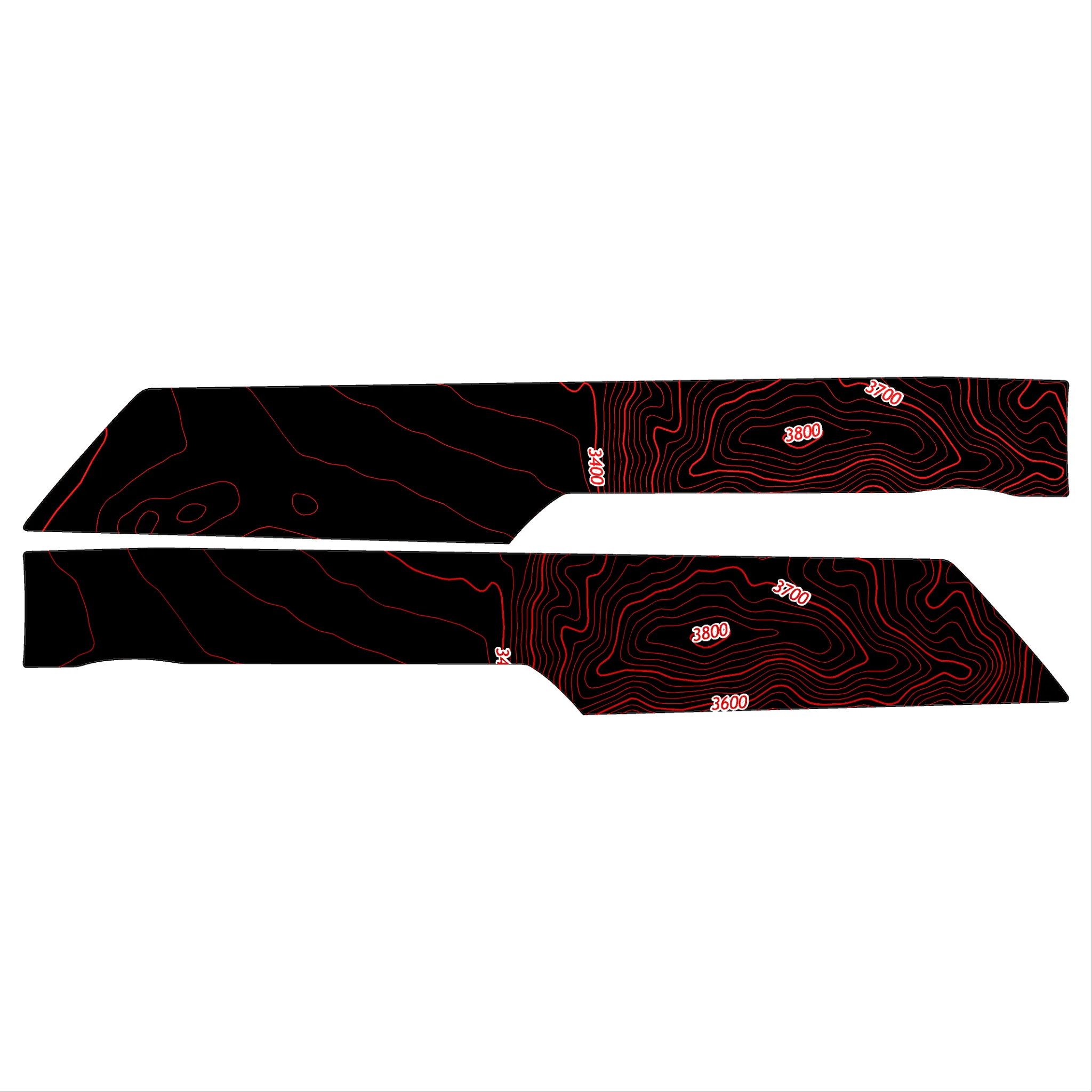 Topo Rear Interior Upper Door Card Insert Overlays (Printed Series) - 2021+ Bronco 4 Door - Image 63