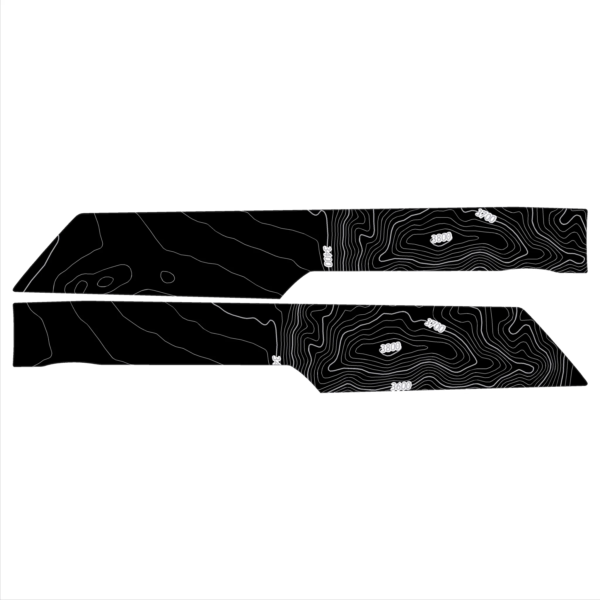 Topo Rear Interior Upper Door Card Insert Overlays (Printed Series) - 2021+ Bronco 4 Door - Image 65