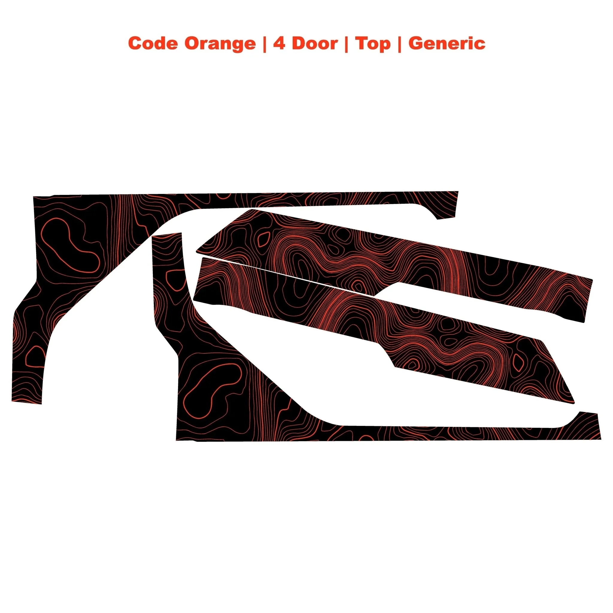 Topographic Upper Door Overlay Kit (Printed Series) - 2021+ Bronco 4 Door - Image 12