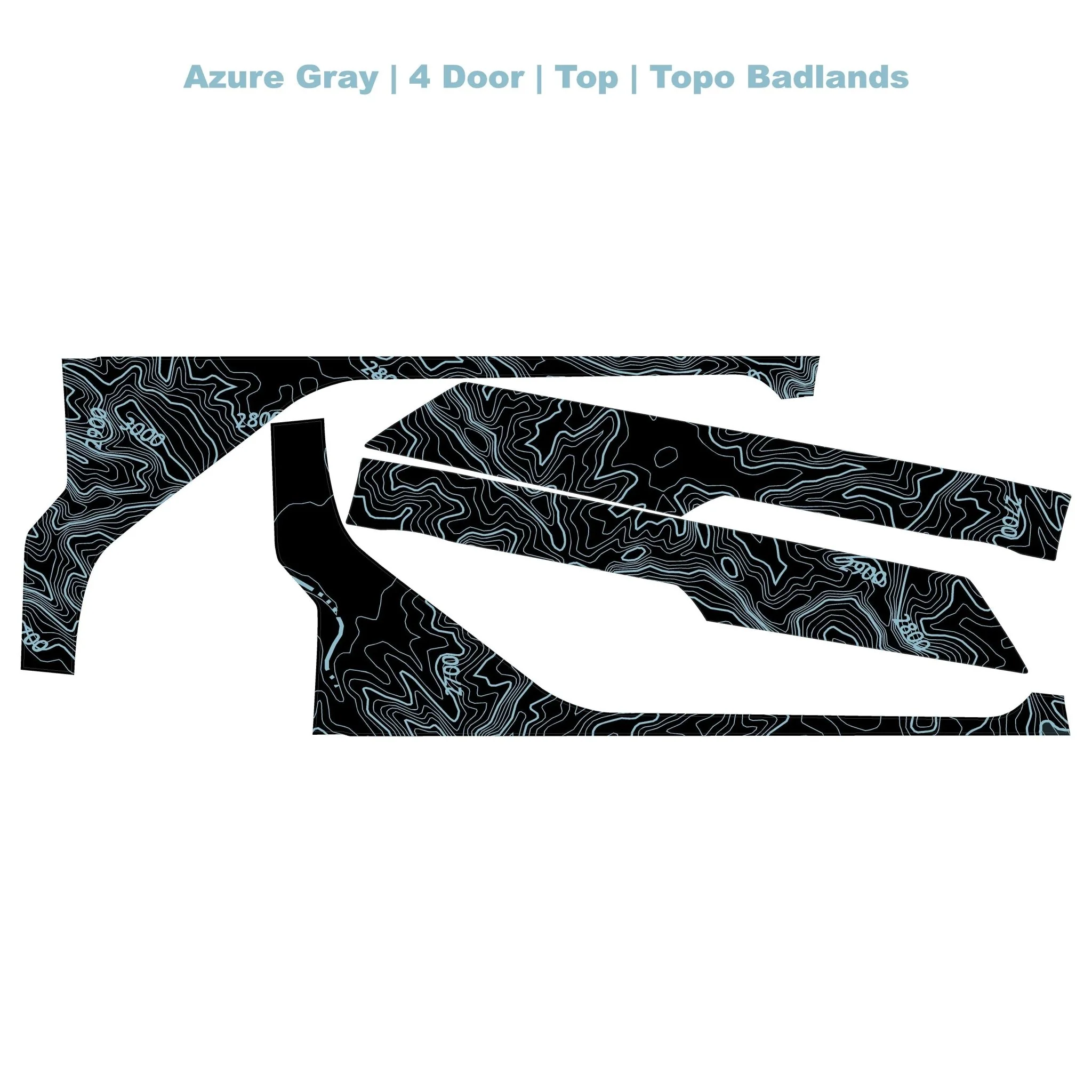 Topographic Upper Door Overlay Kit (Printed Series) - 2021+ Bronco 4 Door - Image 28