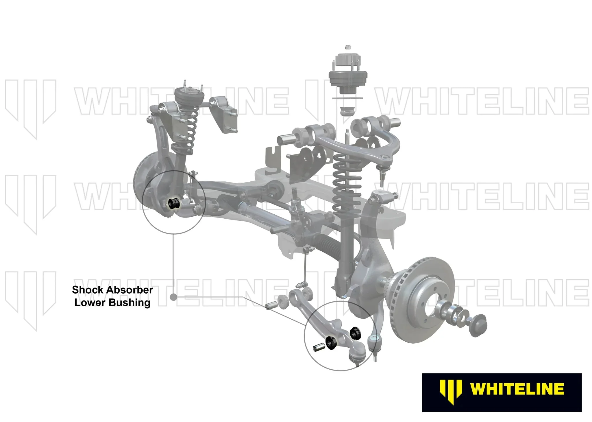 Whiteline Front Strut Lower Bushing 2005-2023 Challenger/Charger - Image 5