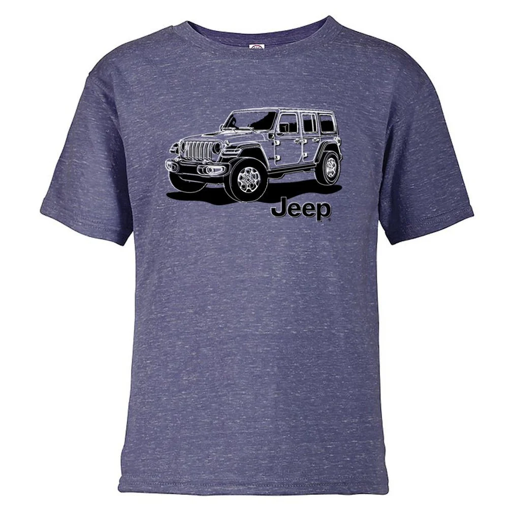 Youth T-Shirt - Jeep JL Wrangler Line Art - Image 5